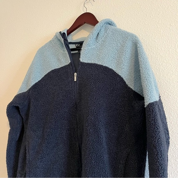 NWT All In Motion Men’s Sherpa Full Zip Hoodie Determined Blue - Picture 1 of 11